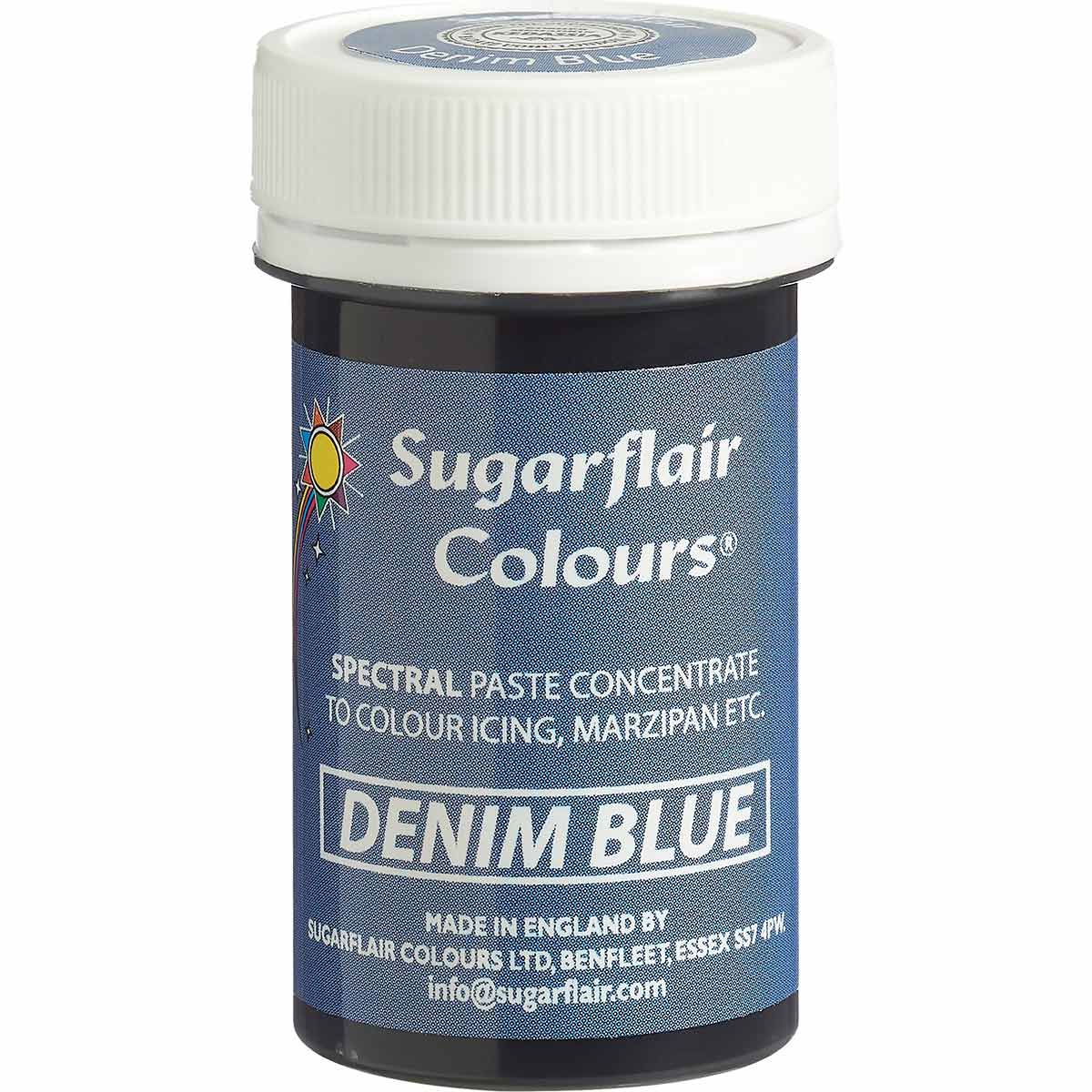 Gelová barva Denim Blue denimově modrá Sugarflair